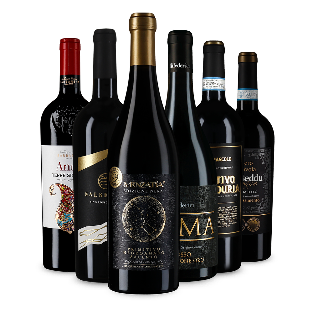 6x1 Wine in Black Luca Maroni Bestseller-Set