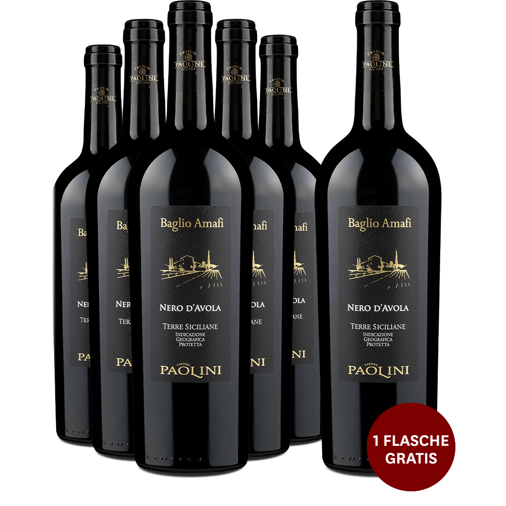 5+1 Flaschen Nero d'Avola Baglio Amafi Sicilia 2015