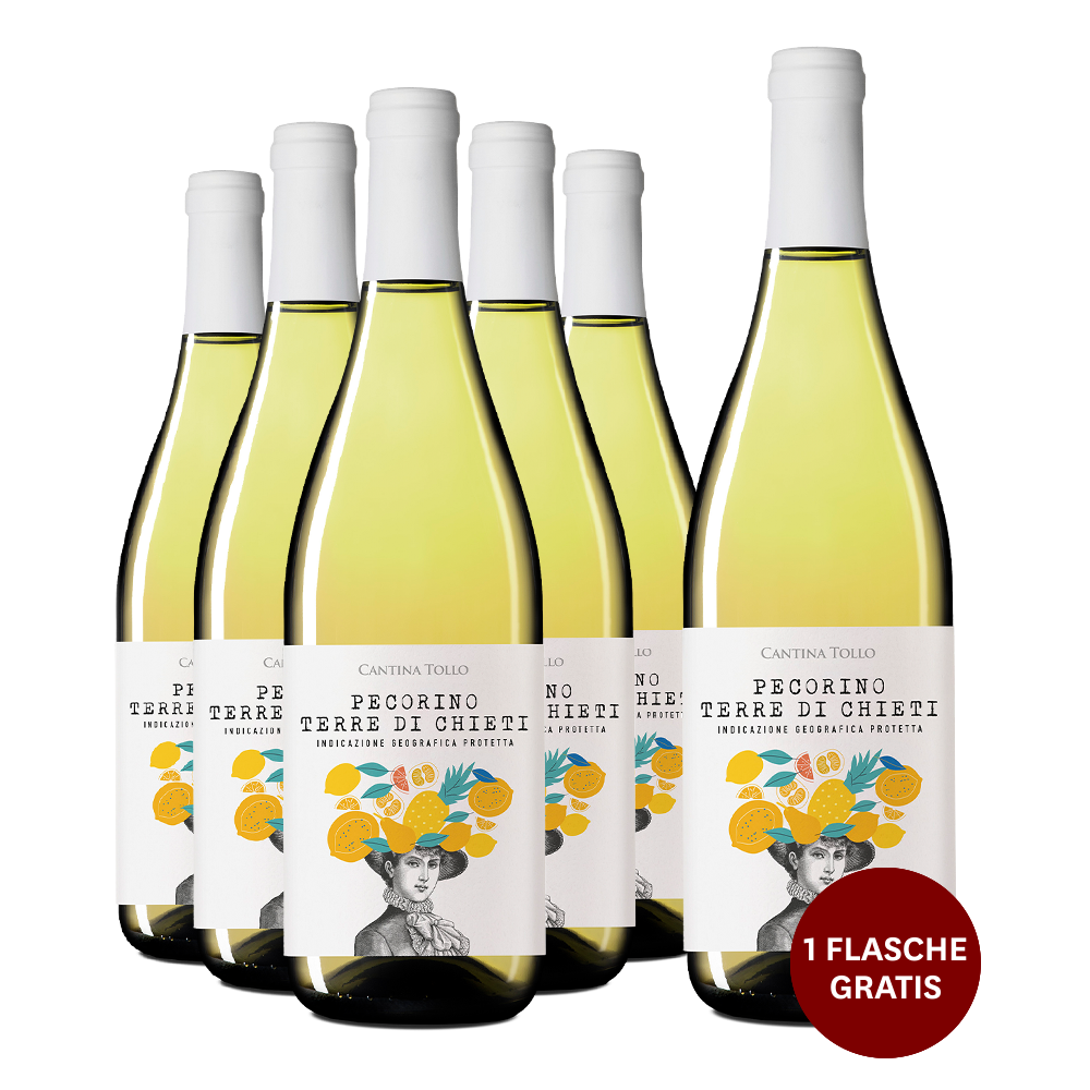 5+1 Flaschen Pecorino Terre di Chietti 2021