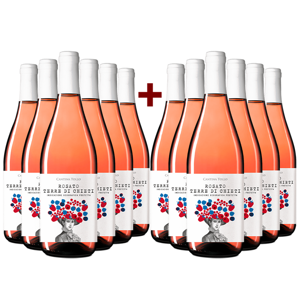 6+6 Flaschen Rosato Terre di Chieti 2021