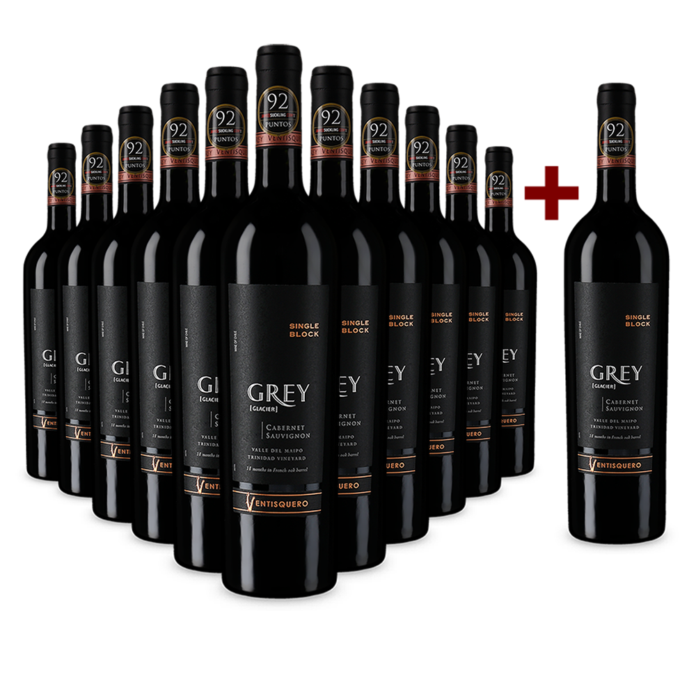 11+1 Flaschen Ventisquero Cabernet Sauvignon ‚Grey‘ Maipo Valley 2019