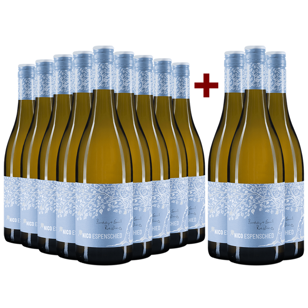 9+3 Flaschen Nico Espenschied Riesling trocken Buddy & Soil 2020
