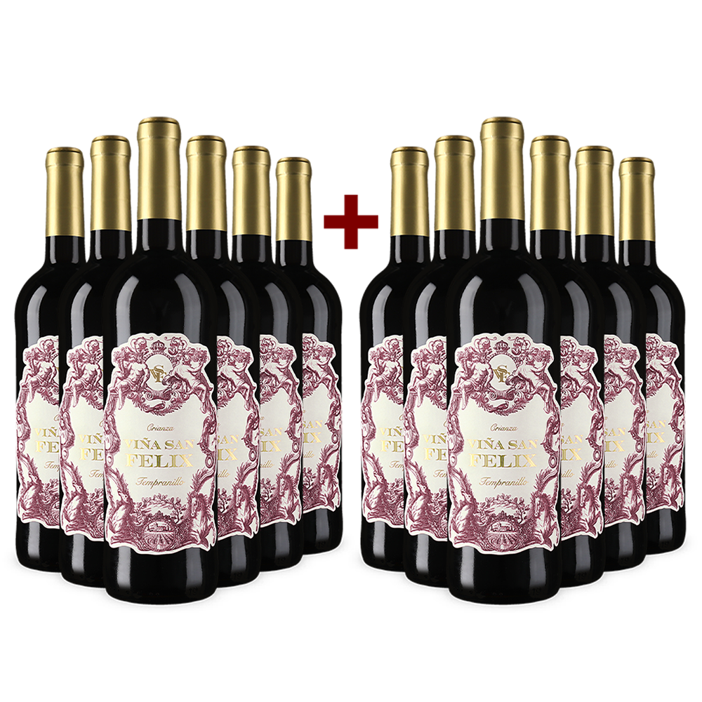 6+6 Flaschen Viña San Felix Tempranillo Crianza 2018