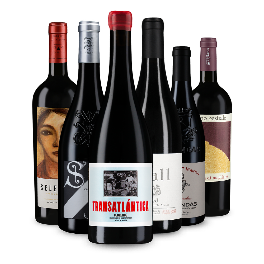 6x1 Wine in Black Parker Set