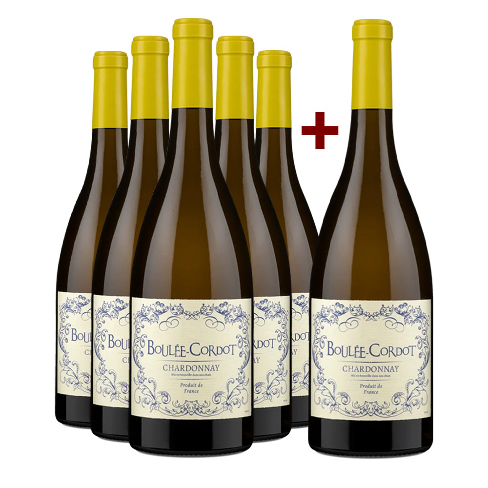 5+1 Flaschen Les Producteurs Réunis Chardonnay Boulée-Cordot 2021