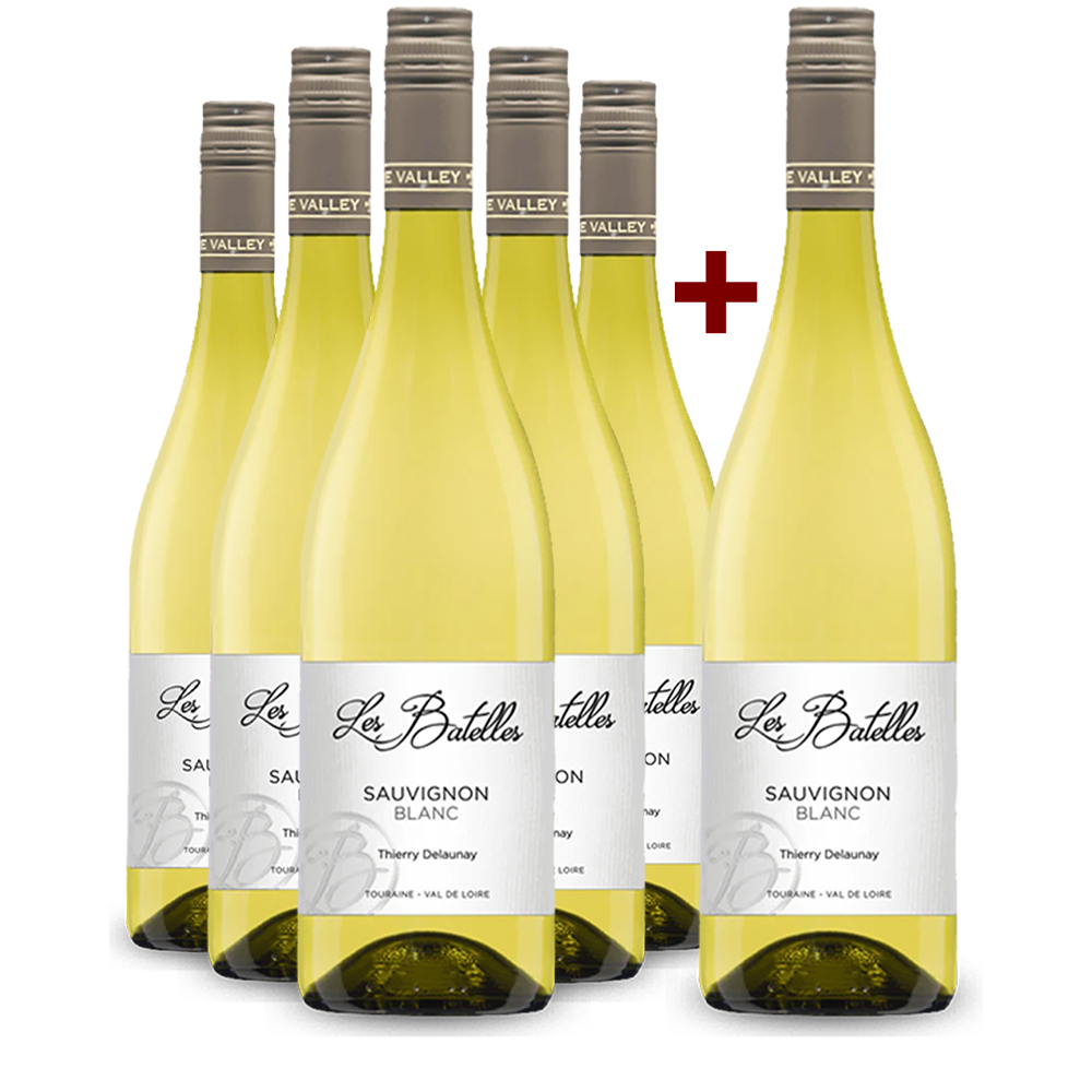 5+1 Flaschen Thierry Delaunay Les Batelles Sauvignon Blanc Touraine Val de Loire 2022