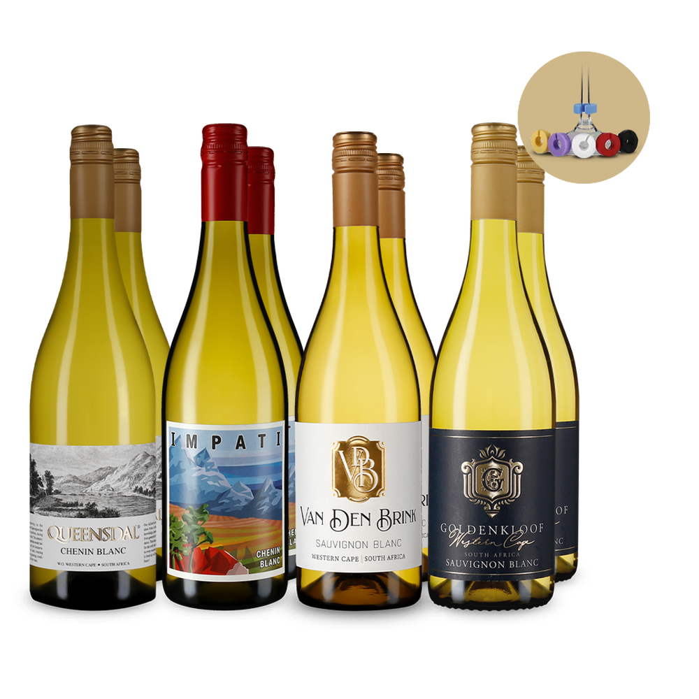 4x2 Chenin Blanc & Sauvignon Blanc: lahodné duo z Jižní Afriky + označovače na sklenice