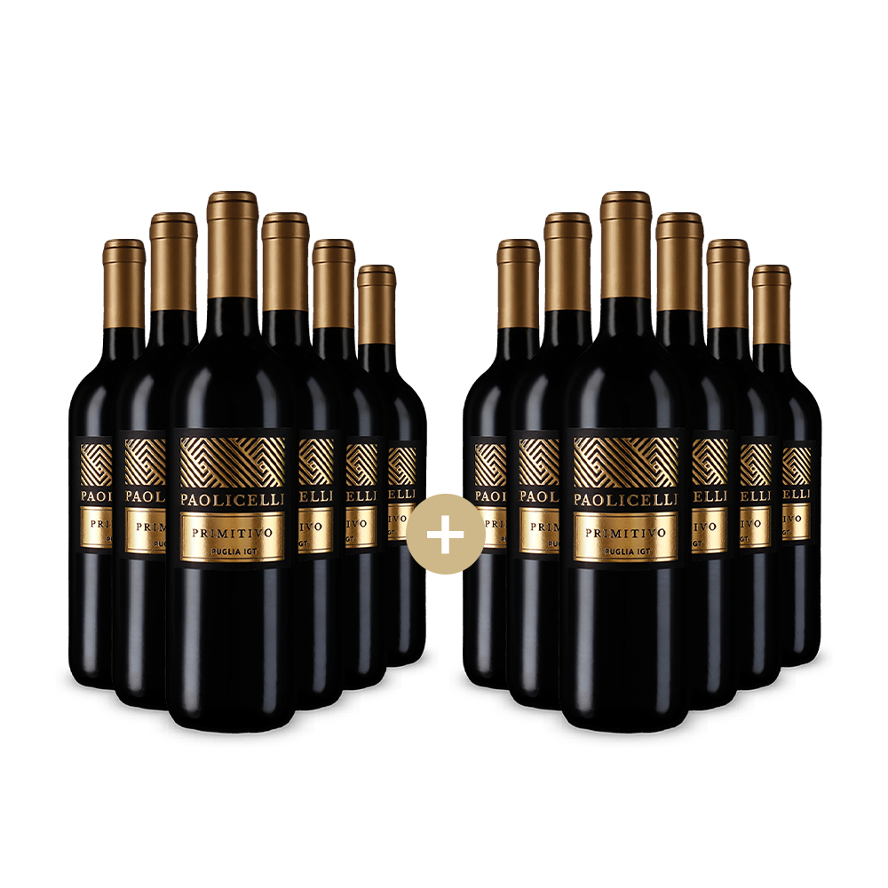 6+6 Flaschen Paolicelli Primitivo 2022