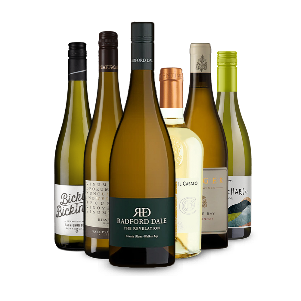 Spritzige Weißweine im 6er-Set