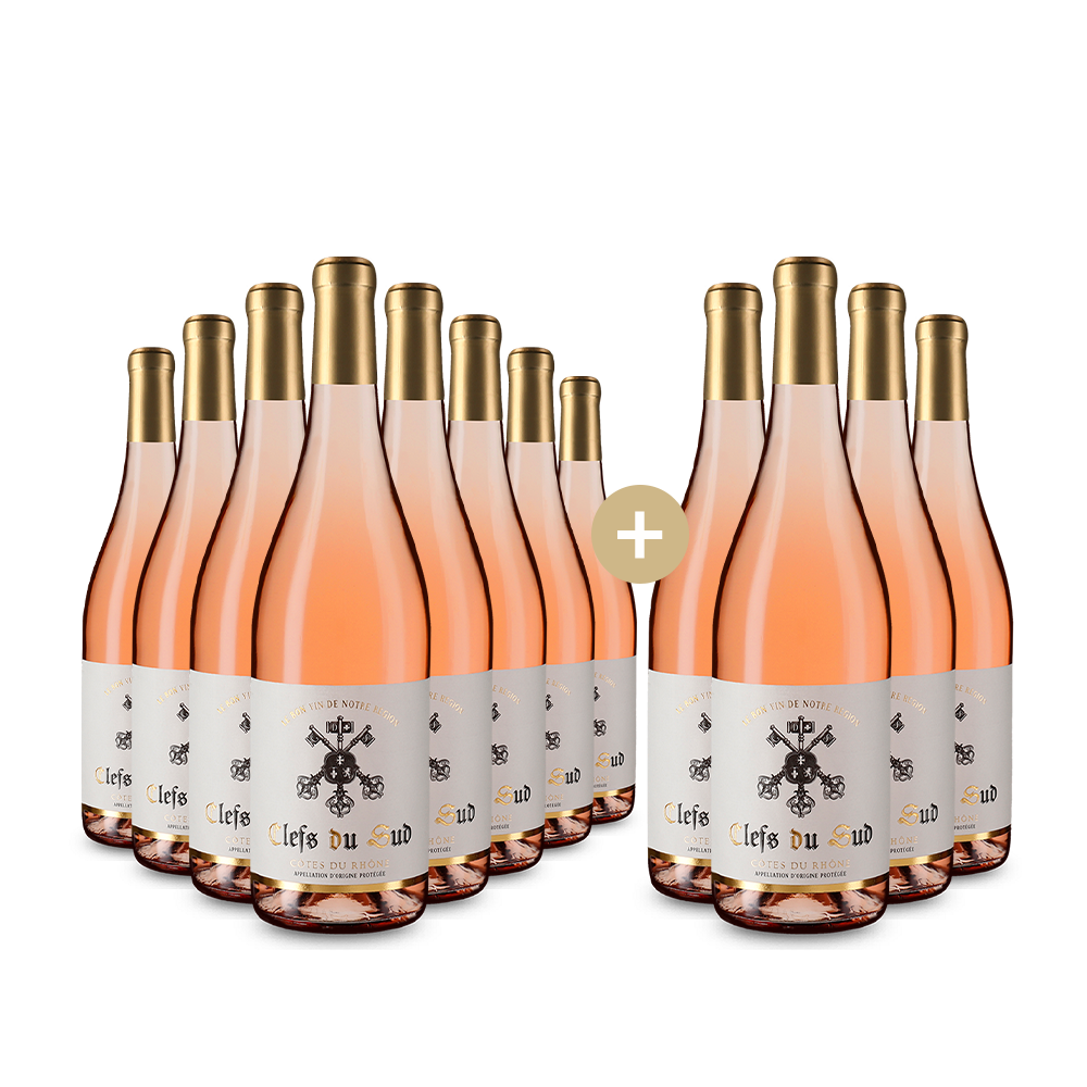 8+4 Flaschen Côtes du Rhône Rosé 2022