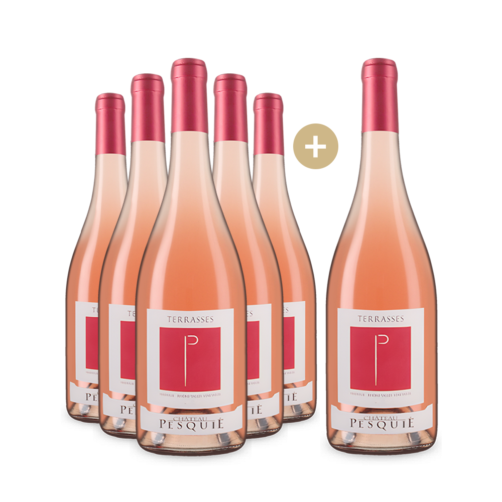 5+1 Flaschen Terrasses Rosé Ventoux 2022