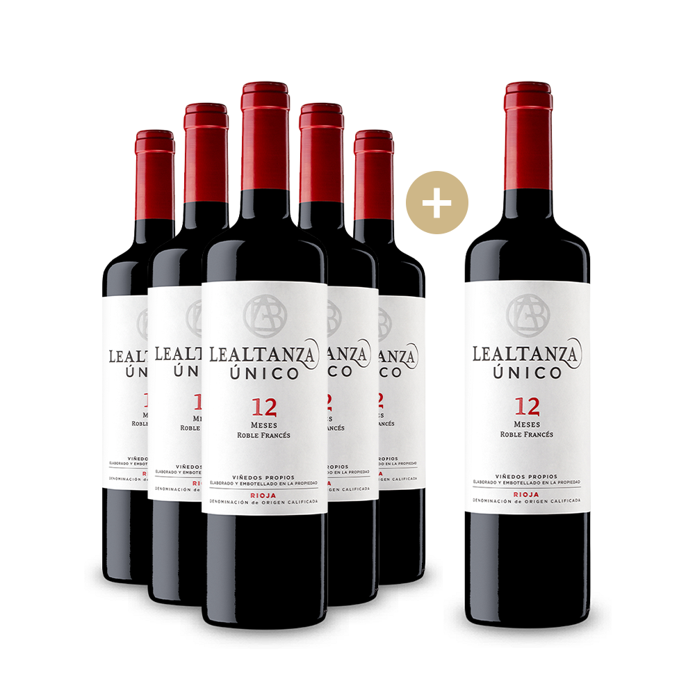 5+1 Flaschen Le Altanza Único 12 Meses Roble Francés 2018