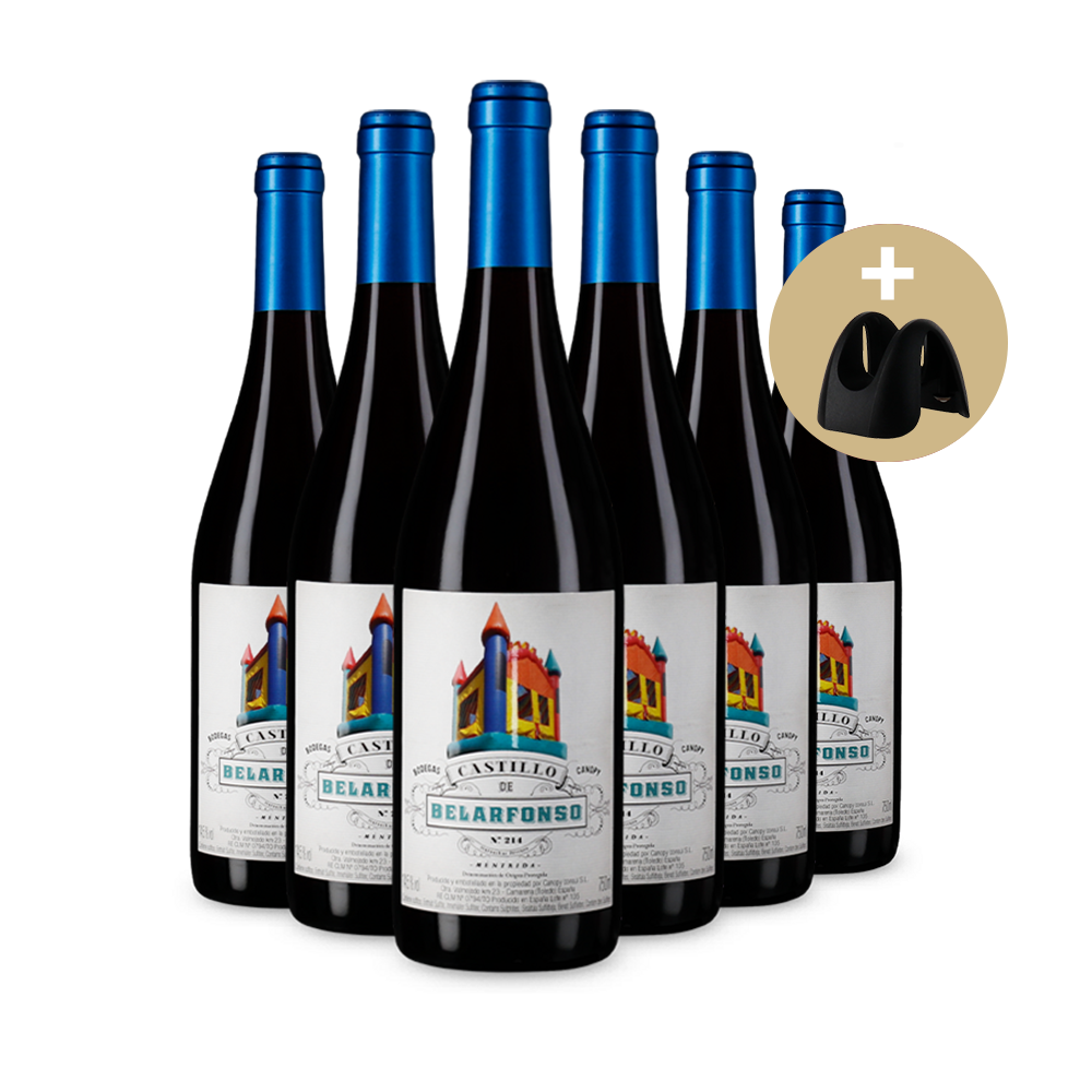 6 Flaschen Bodegas Canopy Castillo de Belarfonso 2021 + Kapselschneider