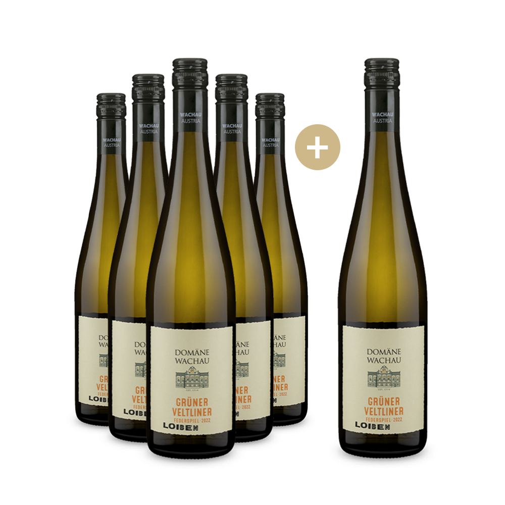 5+1 Flaschen Grüner Veltliner Federspiel Loiben 2022