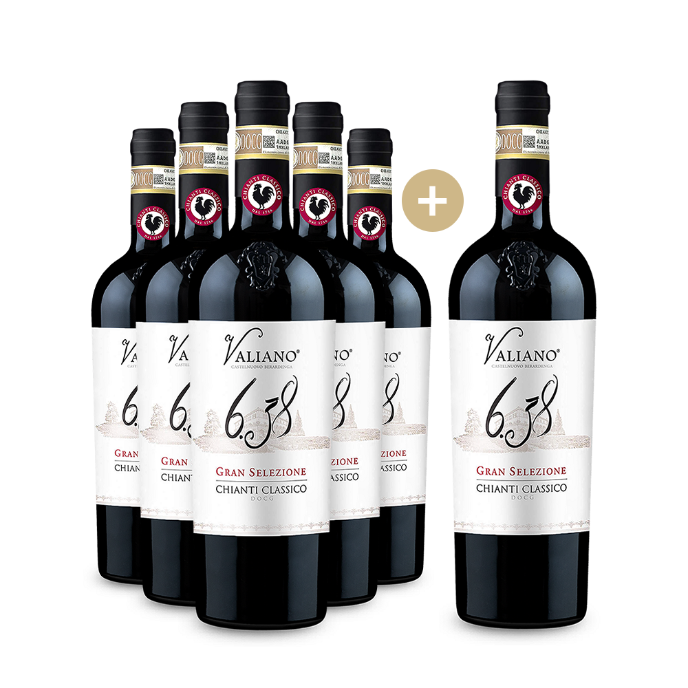 5+1 Flaschen Fattoria di Valiano Chianti Classico Gran Selezione 6.38 2019