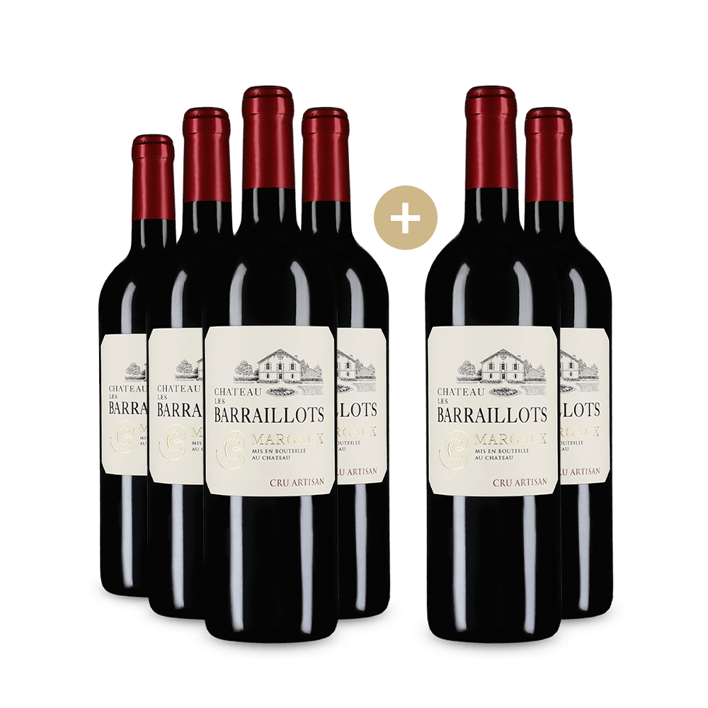 4+2 Flaschen Château Les Barraillots Margaux Cru Artisan 2021