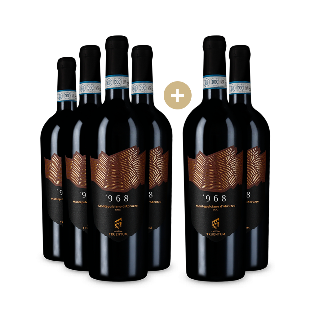4+2 Flaschen Cantine Truentum Montepulciano d'Abruzzo ‘968 2021