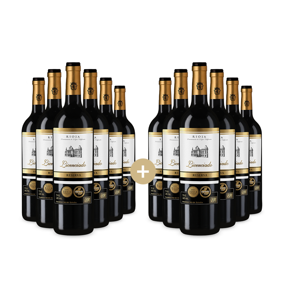 6+6 Flaschen Burgo Viejo Licenciado Reserva 2019