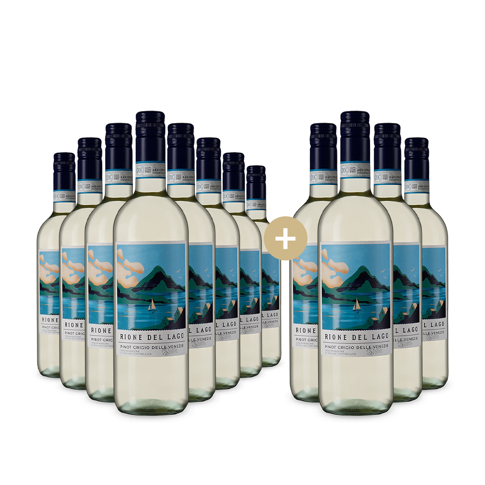 8+4 Flaschen Rione del Lago Pinot Grigio delle Venezie 2023