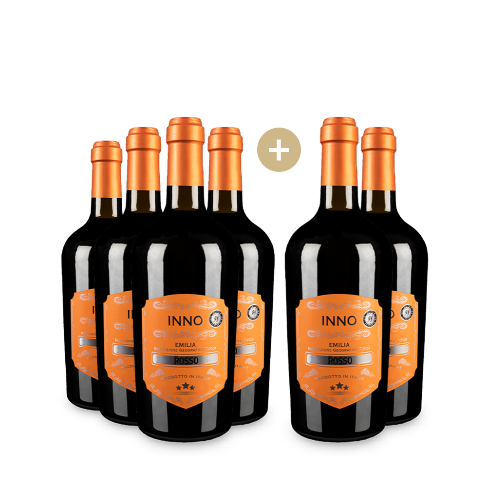4+2 Flaschen Cantine Romagnoli Inno Rosso Emilia Romagna 2022