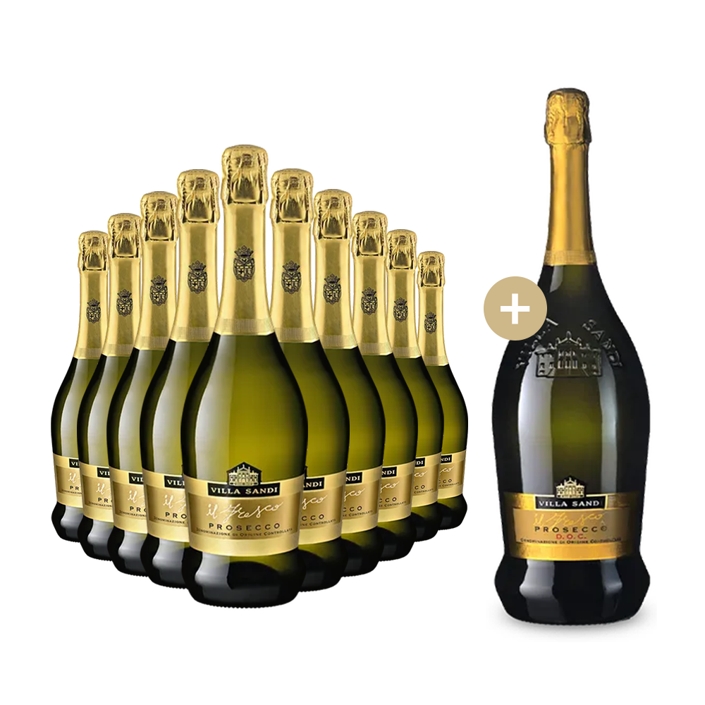 10 Flaschen Il Fresco Prosecco Spumante Brut + Magnum-Flasche