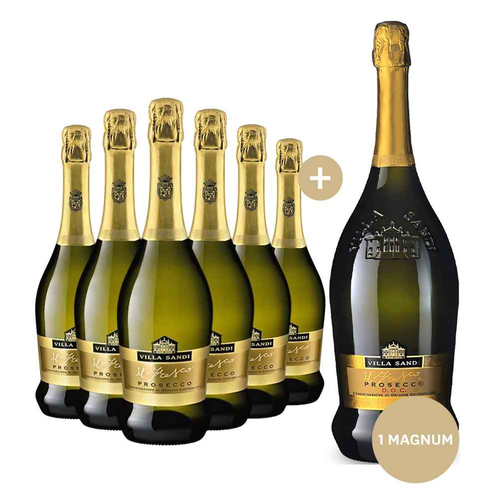 6 Flaschen Villa Sandi Il Fresco Prosecco Spumante Brut + Magnum