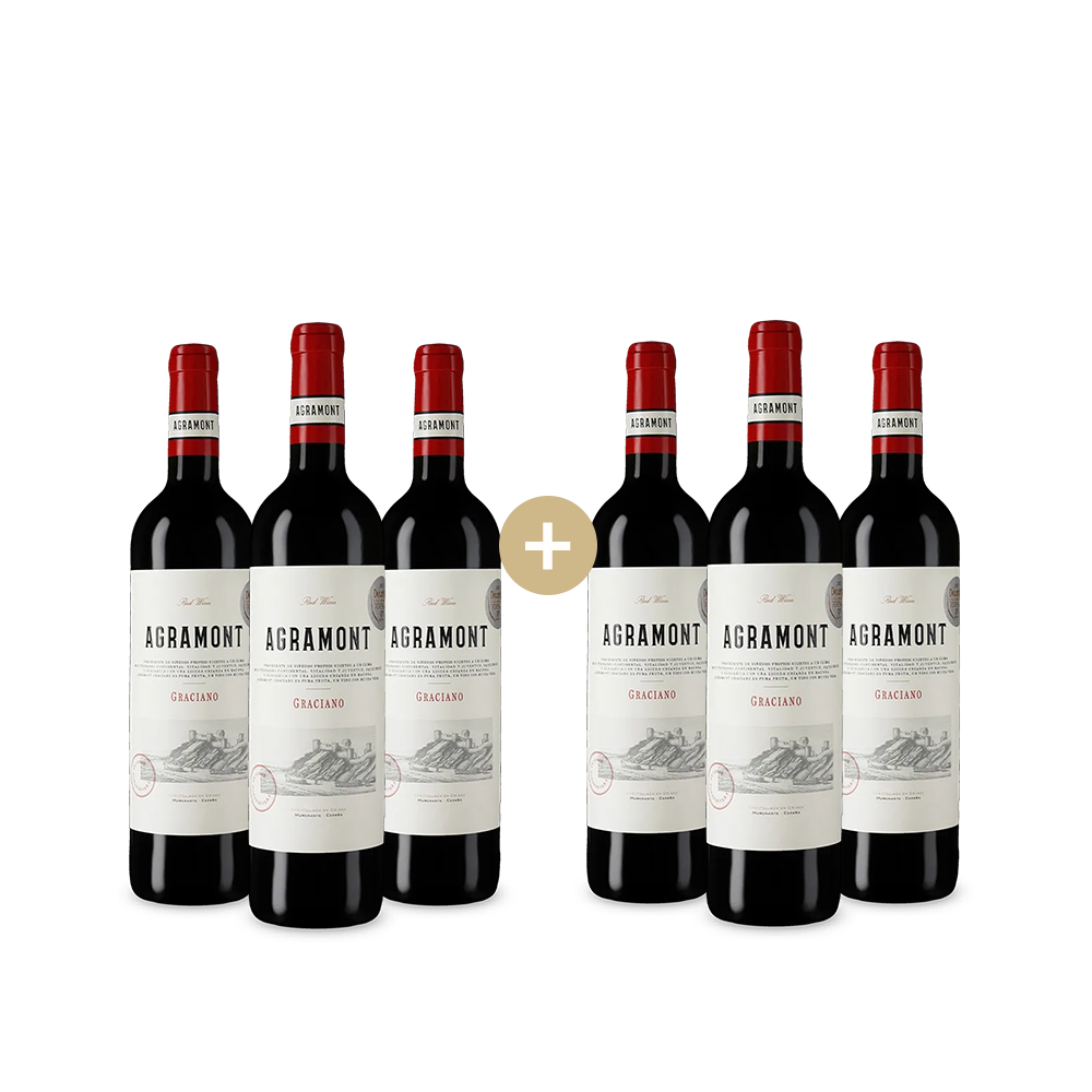 3+3 Flaschen Agramont Graciano 2021