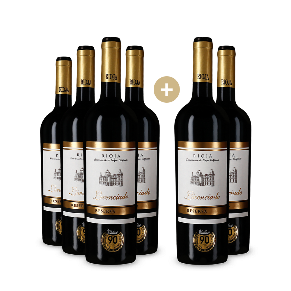 4+2 Flaschen Licenciado Rioja Reserva 2018