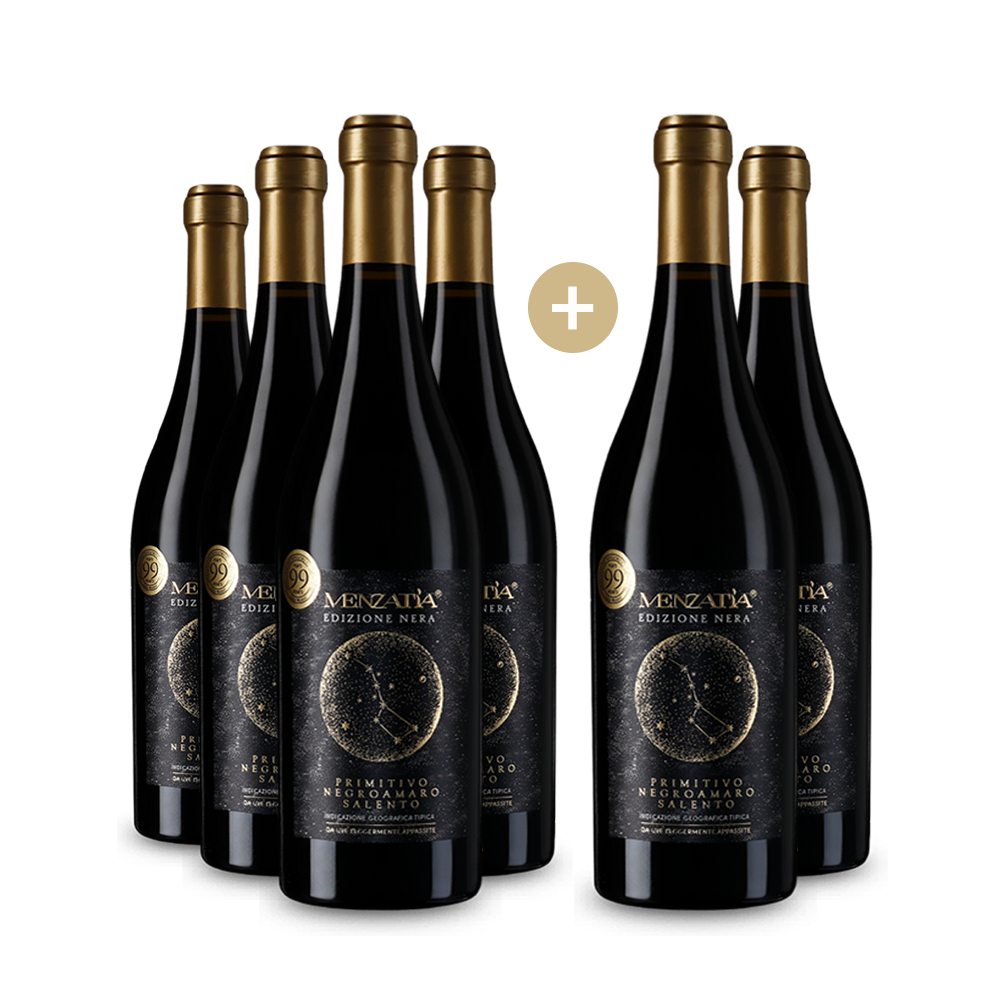 4+2 Flaschen Primitivo Negroamaro Edizione Nera 2022