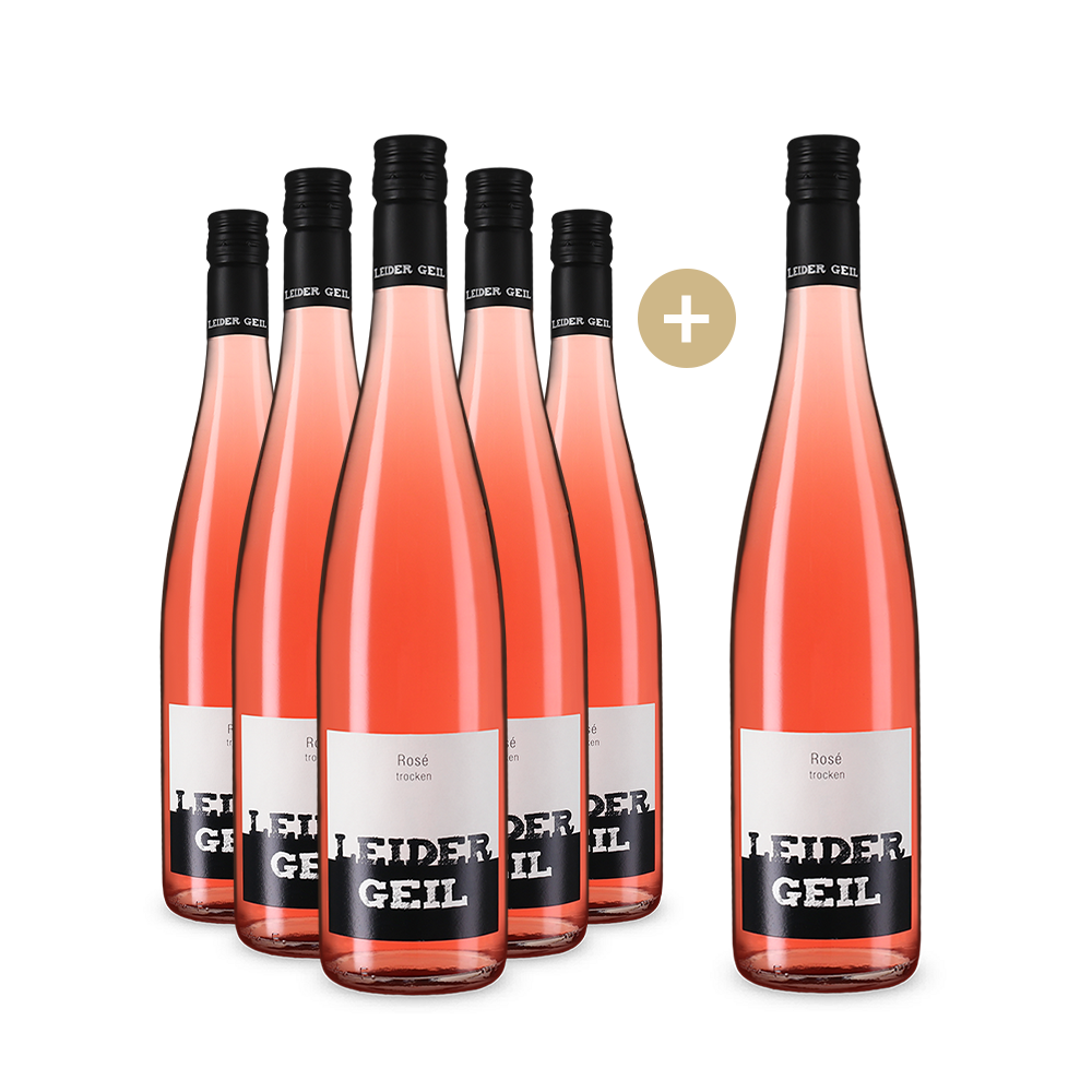 5+1 Flaschen LEIDER GEIL Rosé trocken 2023