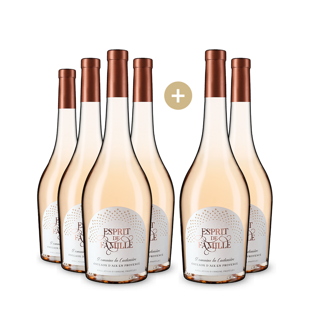 4+2 Flaschen Esprit de Famille Coteaux d'Aix en Provence 2023