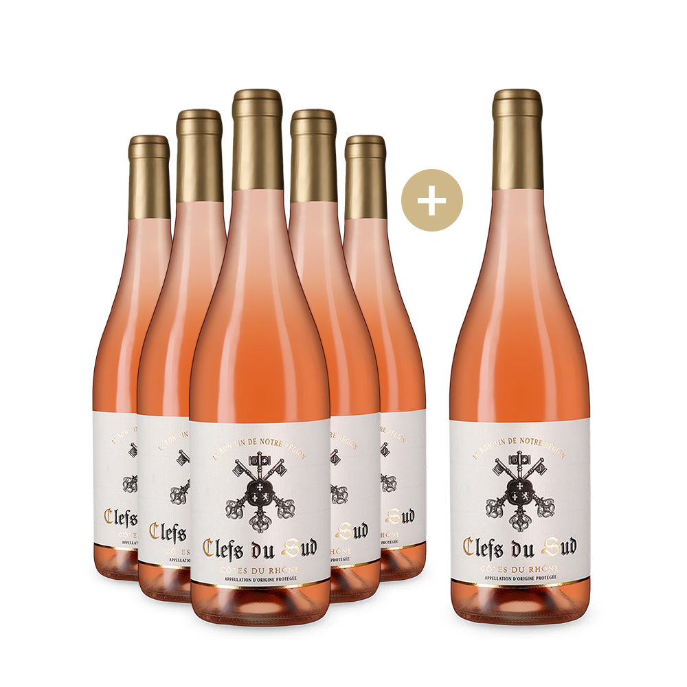5+1 Flaschen Côtes du Rhône Rosé 2023