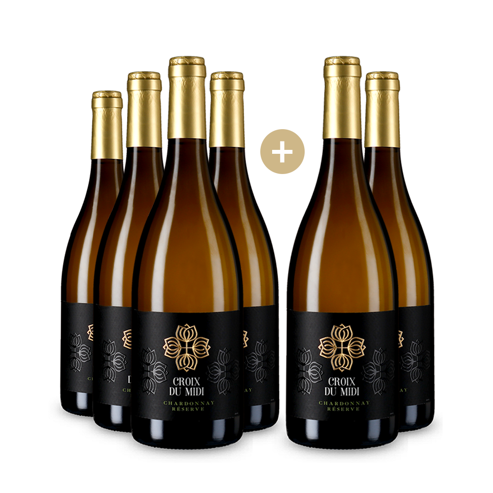 4+2 Flaschen Croix du Midi Chardonnay Réserve 2023