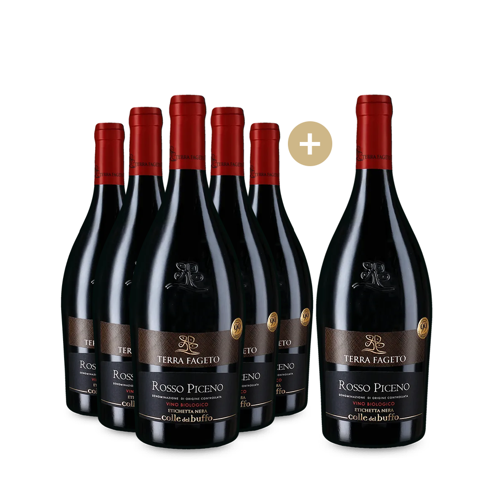 5+1 Flaschen Rosso Piceno Etichetta Nera Colle del Buffo 2021