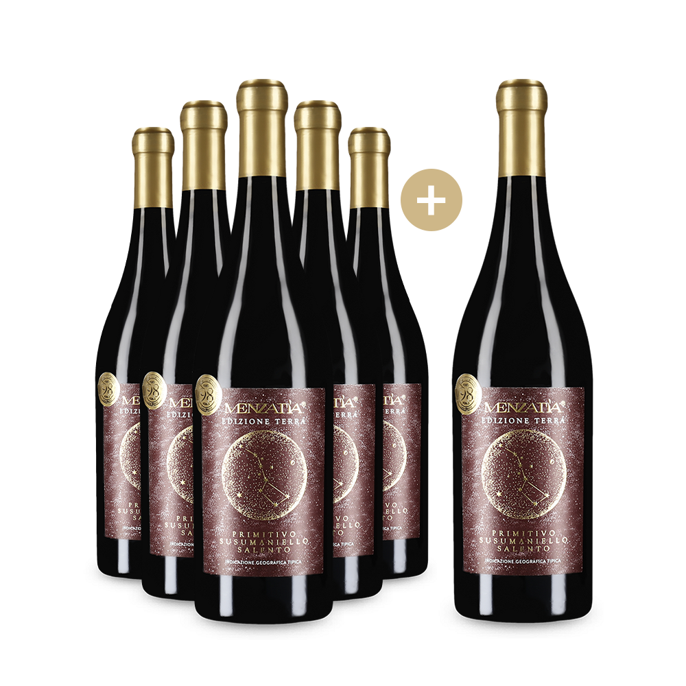 5+1 Flaschen Primitivo Susumaniello Edizione Terra 2022