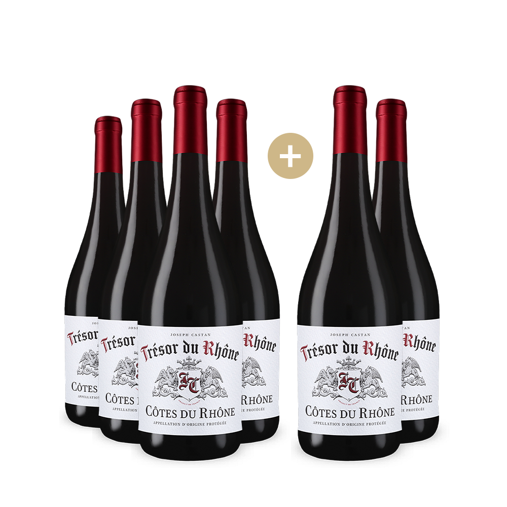 4+2 Flaschen Trésor du Rhône 2019