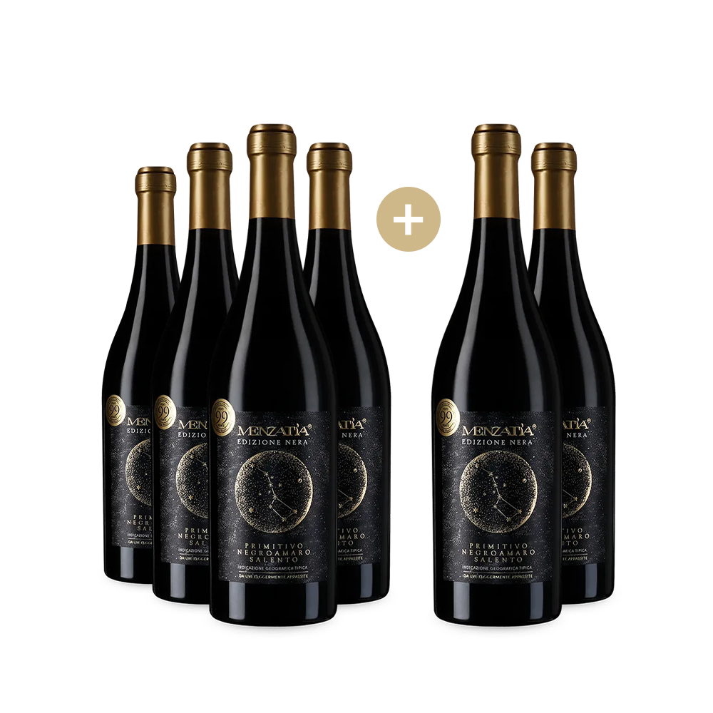 4+2 Flaschen Primitivo Negroamaro Edizione Nera 2024