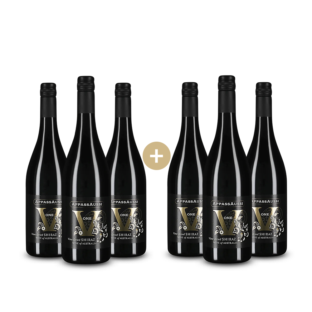 3+3 Flaschen AppassAussi Vine Dried Shiraz 2021