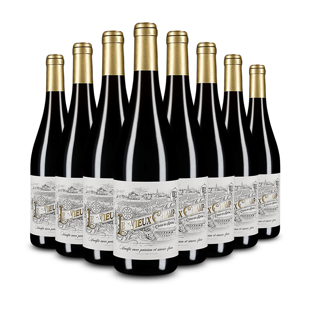 Le Vieux Champ 8 lahví Côtes du Rhône 2023