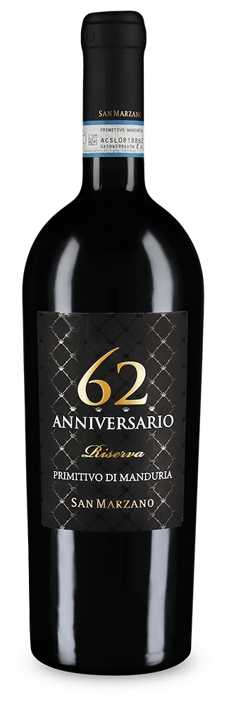 Cantine San Marzano Anniversario 62 Primitivo di Manduria Riserva 2020